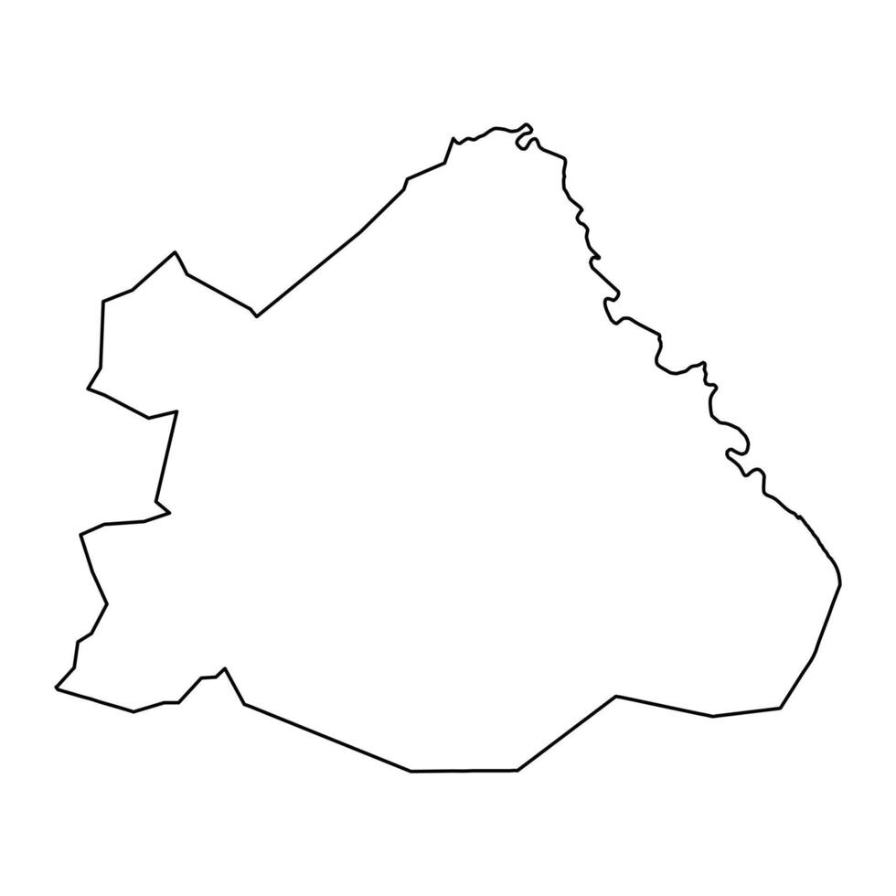 matam regio kaart, administratief divisie van Senegal. vector illustratie.