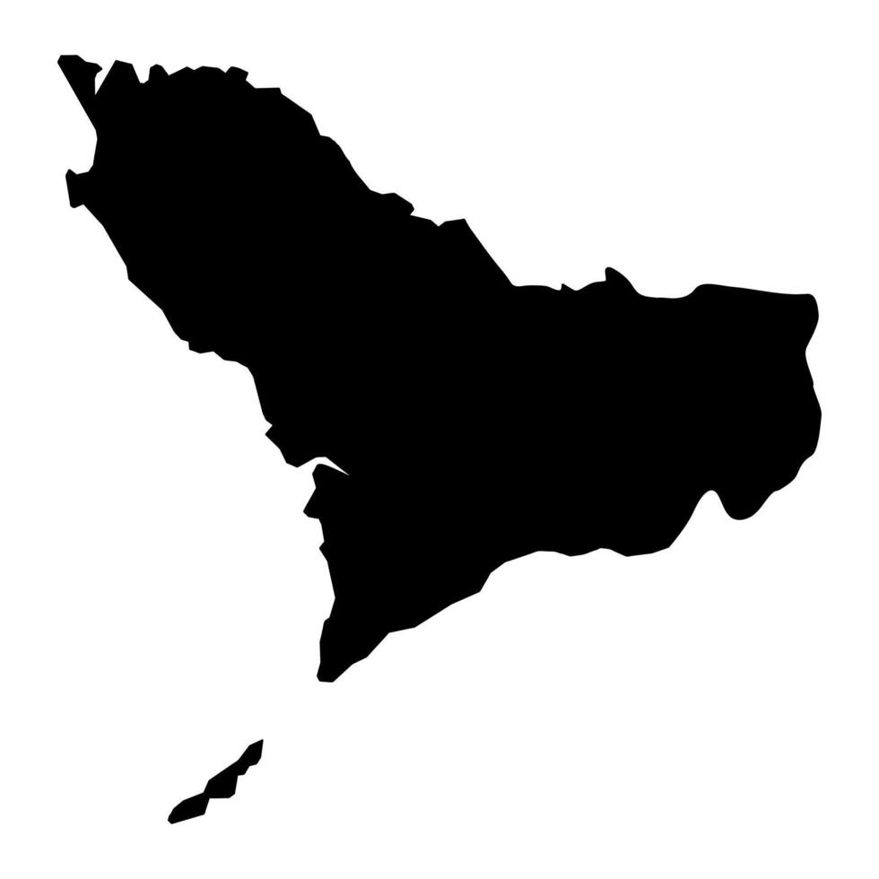 western Oppervlakte provincie kaart, administratief divisie van Sierra leon. vector illustratie.