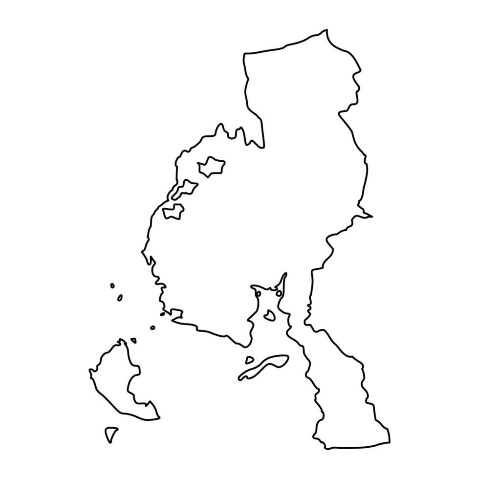 Veraguas provincie kaart, administratief divisie van Panama. vector illustratie.
