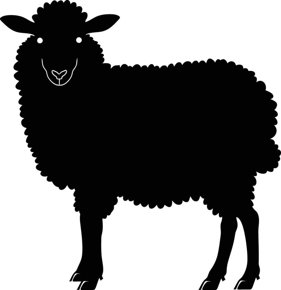 ai gegenereerd silhouet schapen zwart kleur enkel en alleen vector