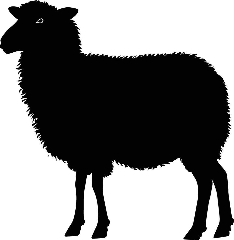 ai gegenereerd silhouet schapen zwart kleur enkel en alleen vector