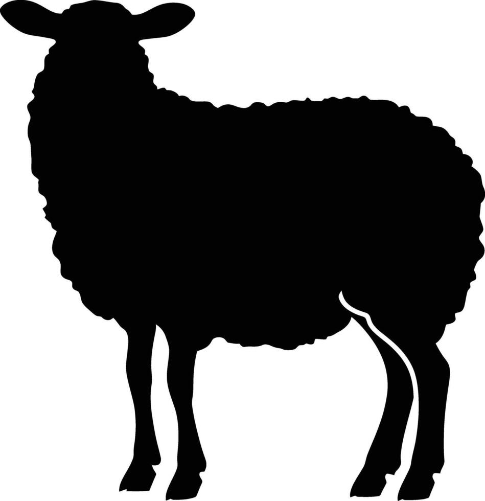 ai gegenereerd silhouet schapen zwart kleur enkel en alleen vector