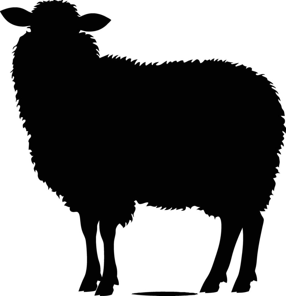 ai gegenereerd silhouet schapen zwart kleur enkel en alleen vector