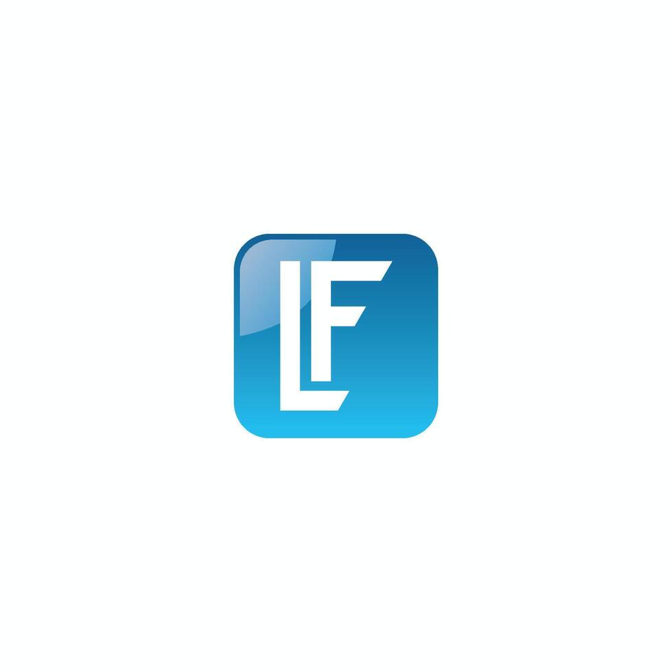 eerste brief lf logo of fl logo vector ontwerp sjabloon