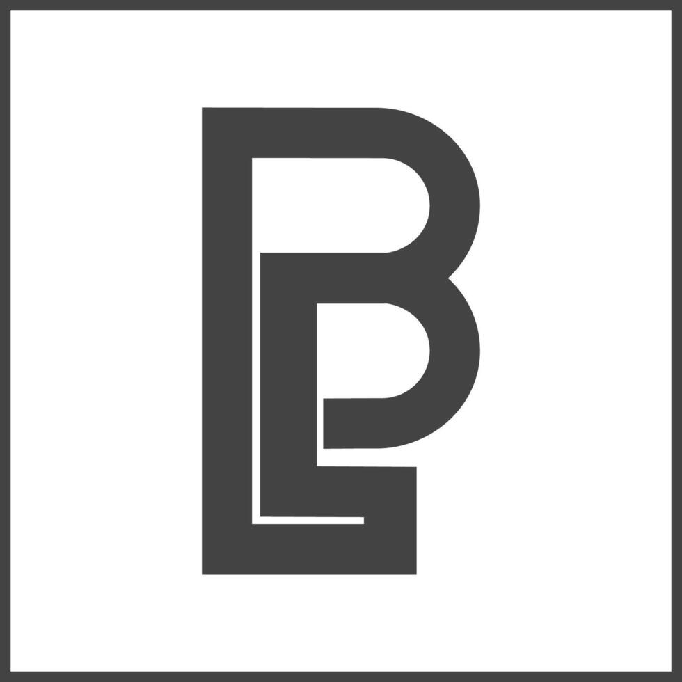 alfabet initialen logo bl, pond, b en l vector