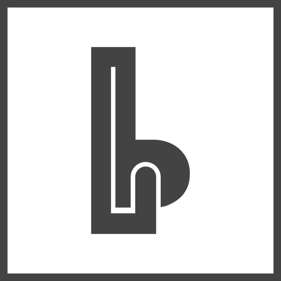 alfabet initialen logo bl, pond, b en l vector