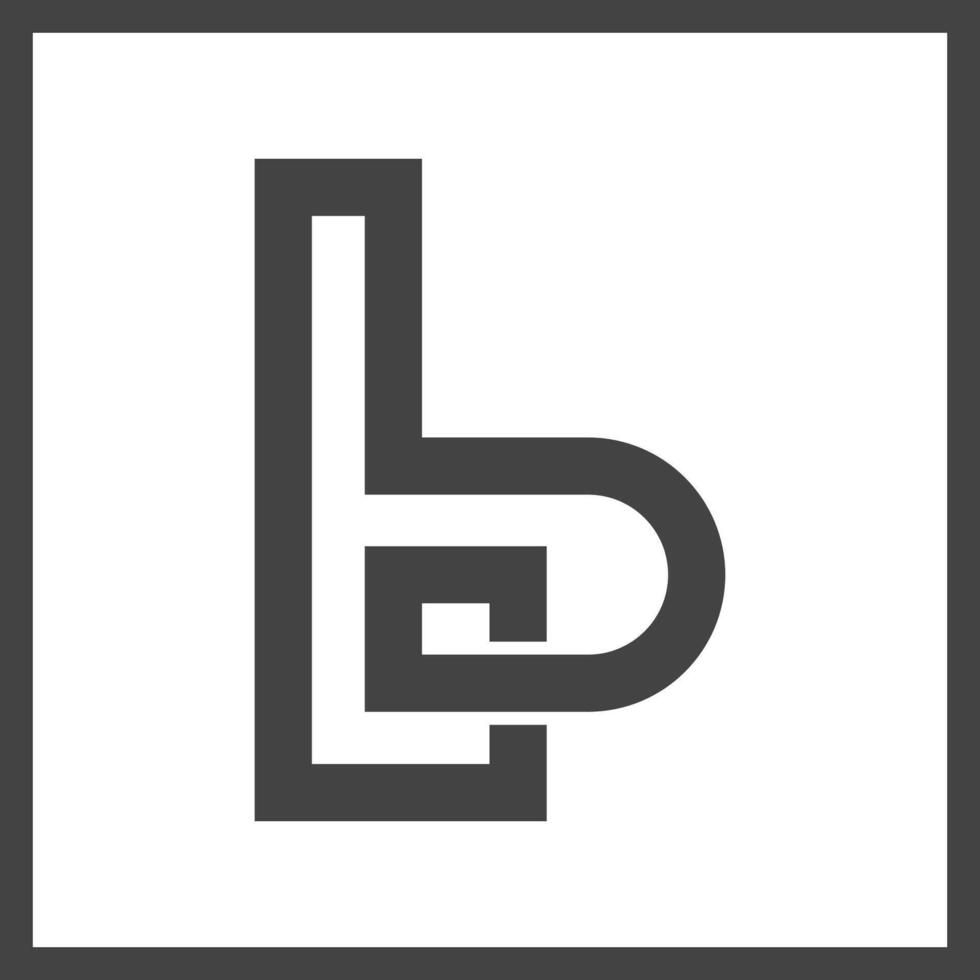 alfabet initialen logo bl, pond, b en l vector