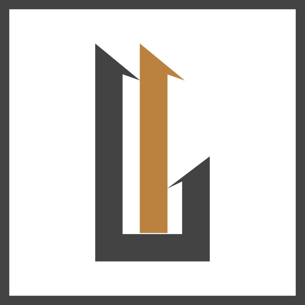 alfabet initialen logo bl, pond, b en l vector