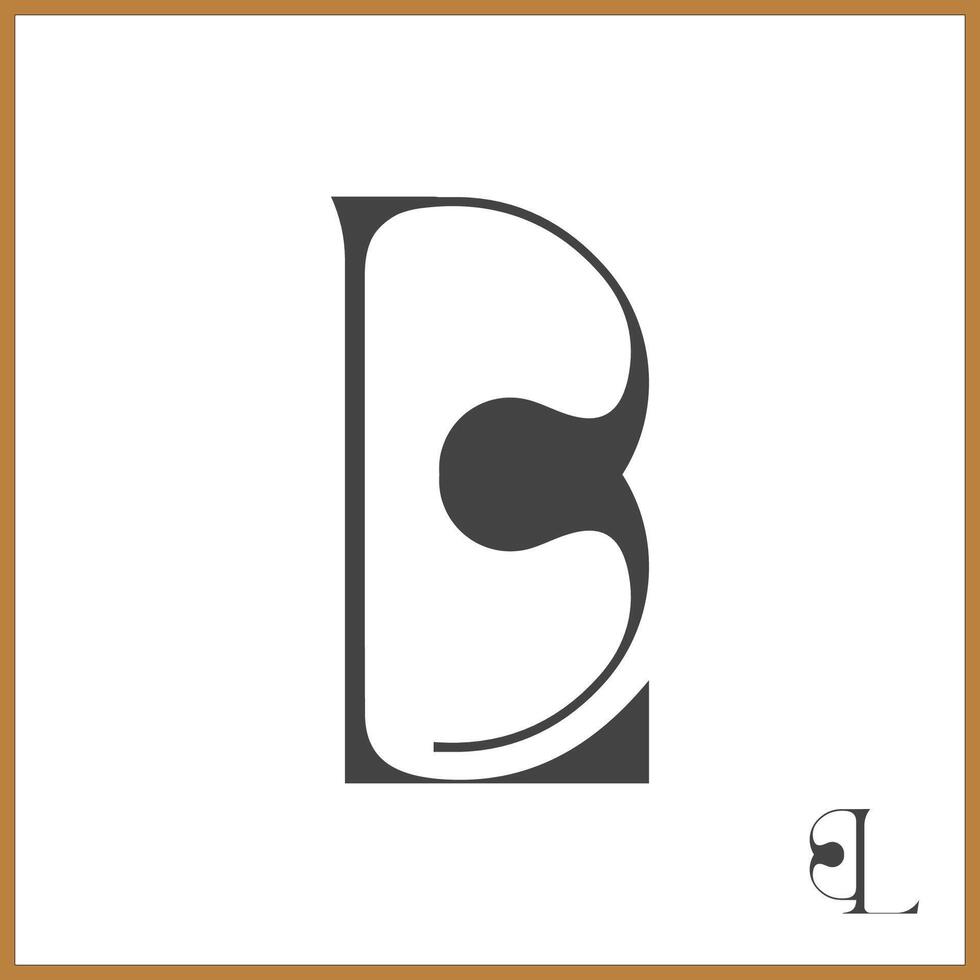 alfabet initialen logo bl, pond, b en l vector