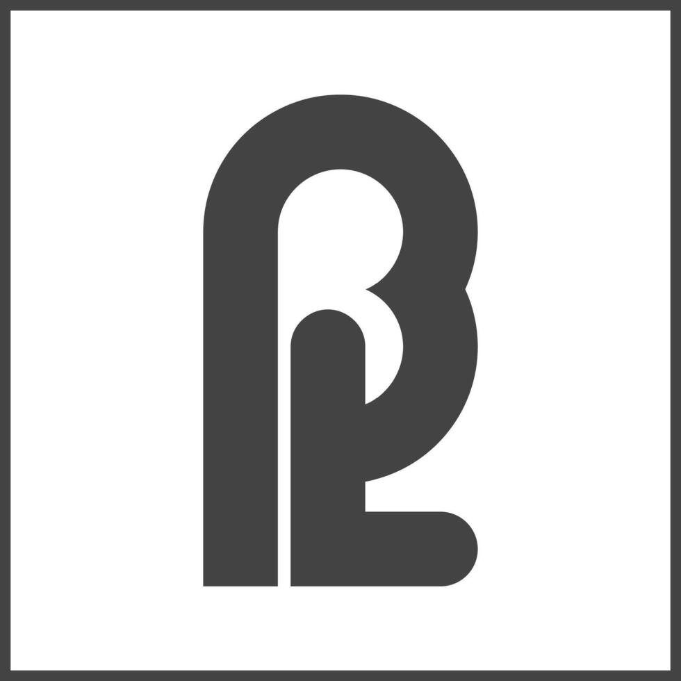 alfabet initialen logo bl, pond, b en l vector