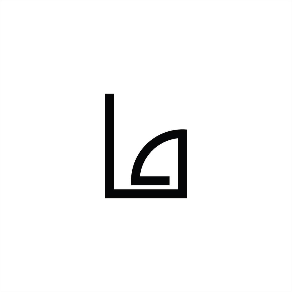 eerste brief la logo of al logo vector ontwerp sjabloon