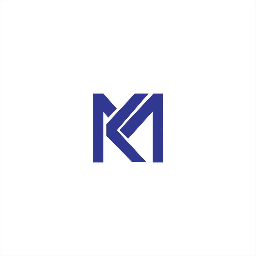 eerste brief km logo of mk logo vector ontwerp sjabloon