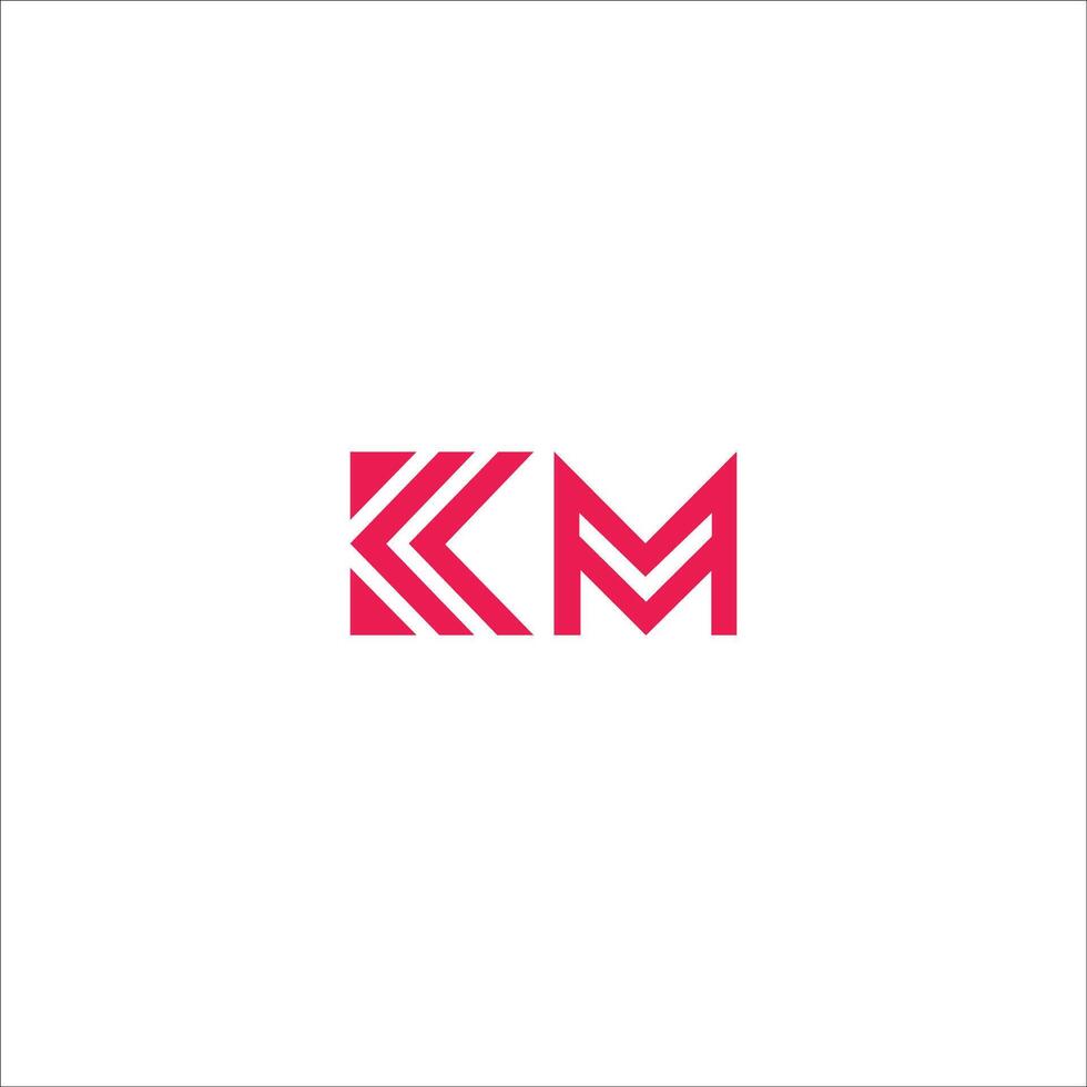 eerste brief km logo of mk logo vector ontwerp sjabloon