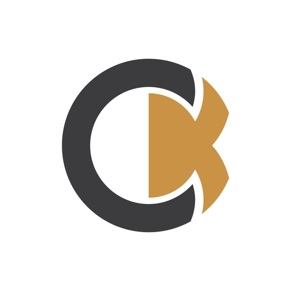 creatief abstract brief ck logo ontwerp. gekoppeld brief kc logo ontwerp. vector