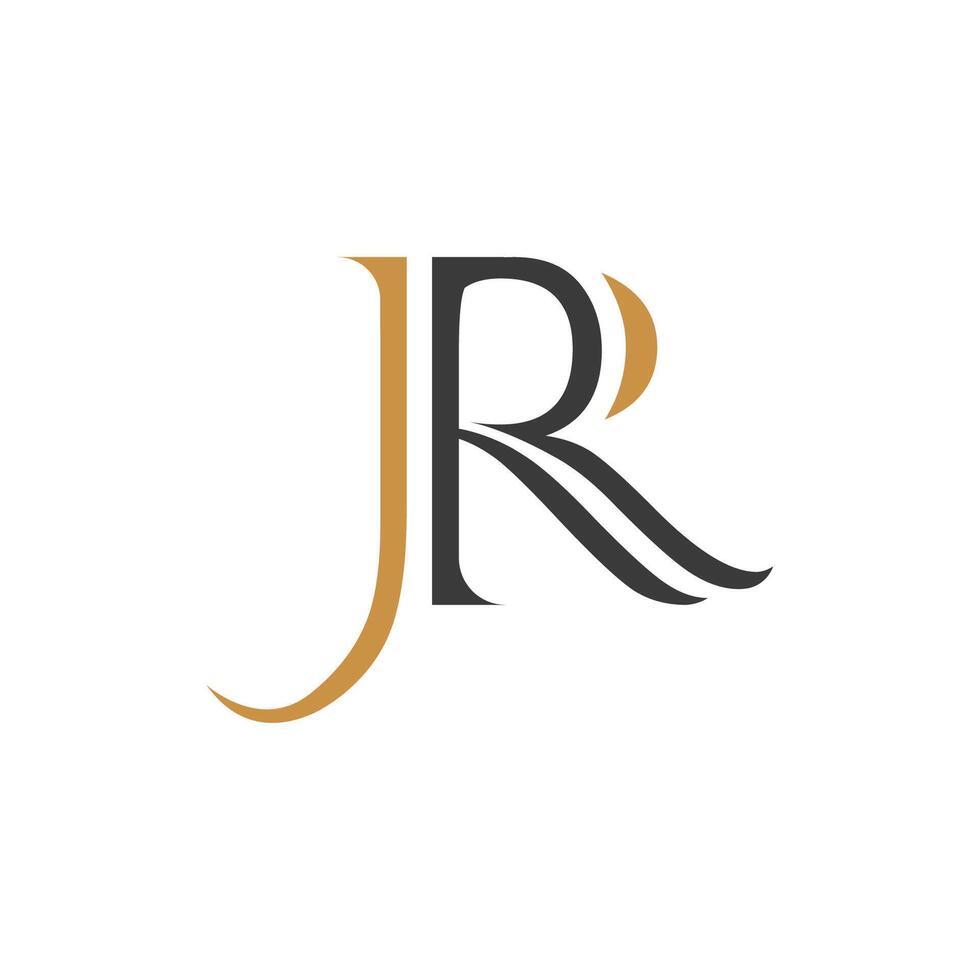 eerste jr brief logo vector sjabloon ontwerp. creatief abstract brief rj logo ontwerp. gekoppeld brief rj logo ontwerp.