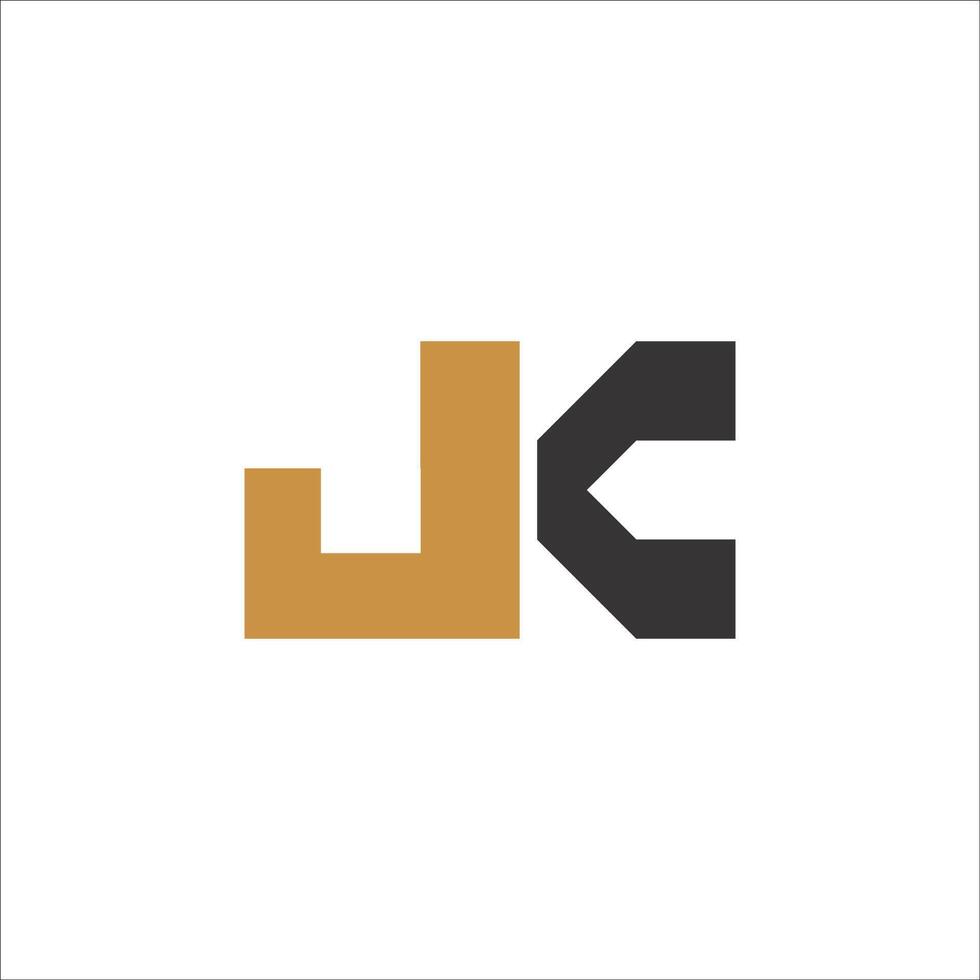 eerste brief jk logo of kj logo vector ontwerp sjabloon