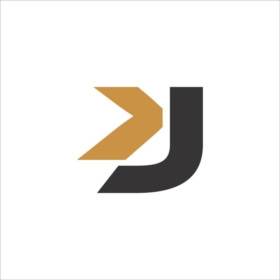 eerste brief jk logo of kj logo vector ontwerp sjabloon