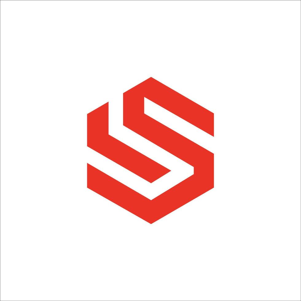 eerste brief is logo of si logo vector ontwerp sjabloon