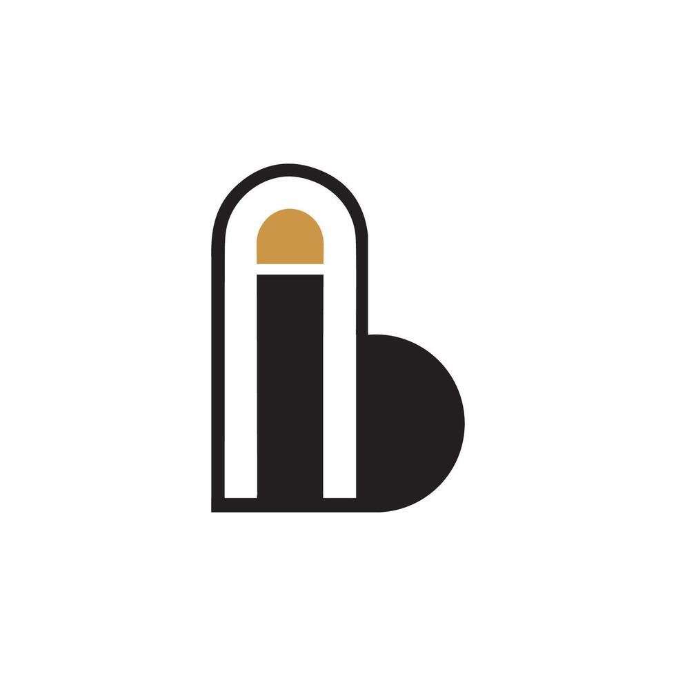 eerste brief ib logo of bi logo vector ontwerp sjabloon