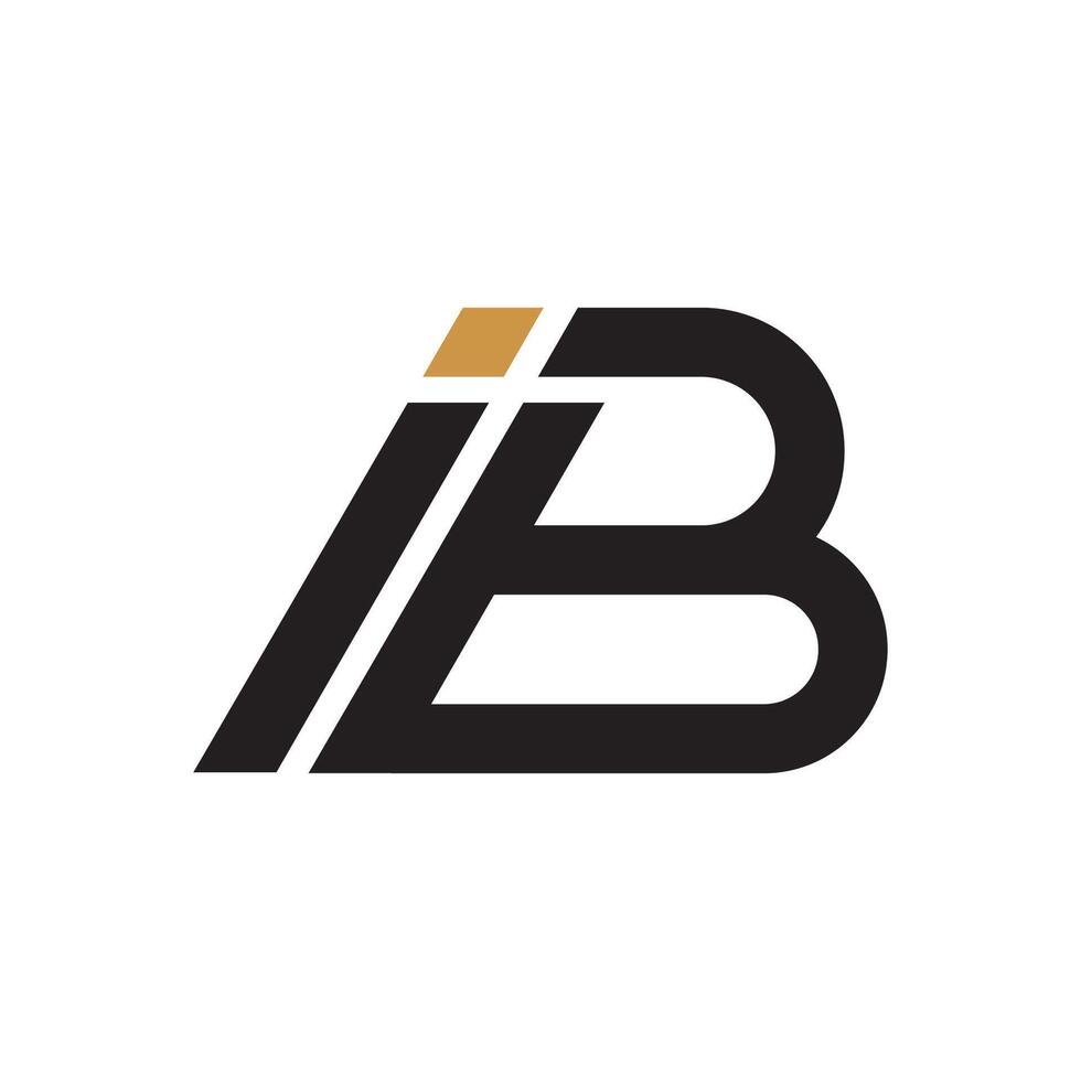 eerste brief ib logo of bi logo vector ontwerp sjabloon