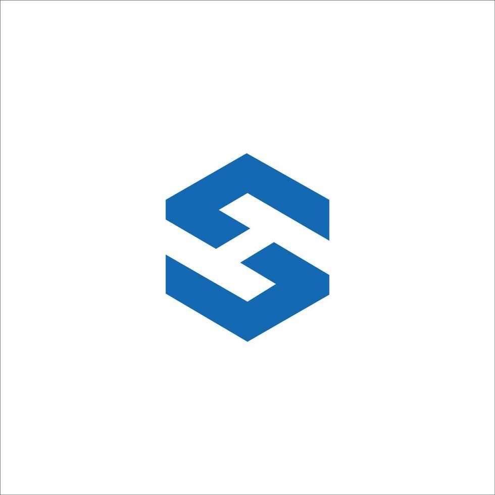 eerste brief hs logo of sh logo vector ontwerp sjabloon