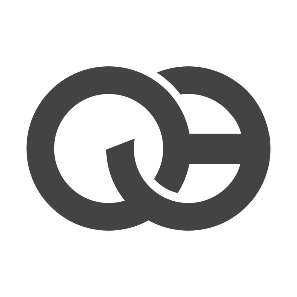 qh, hq, q en h abstract eerste monogram brief alfabet logo ontwerp vector