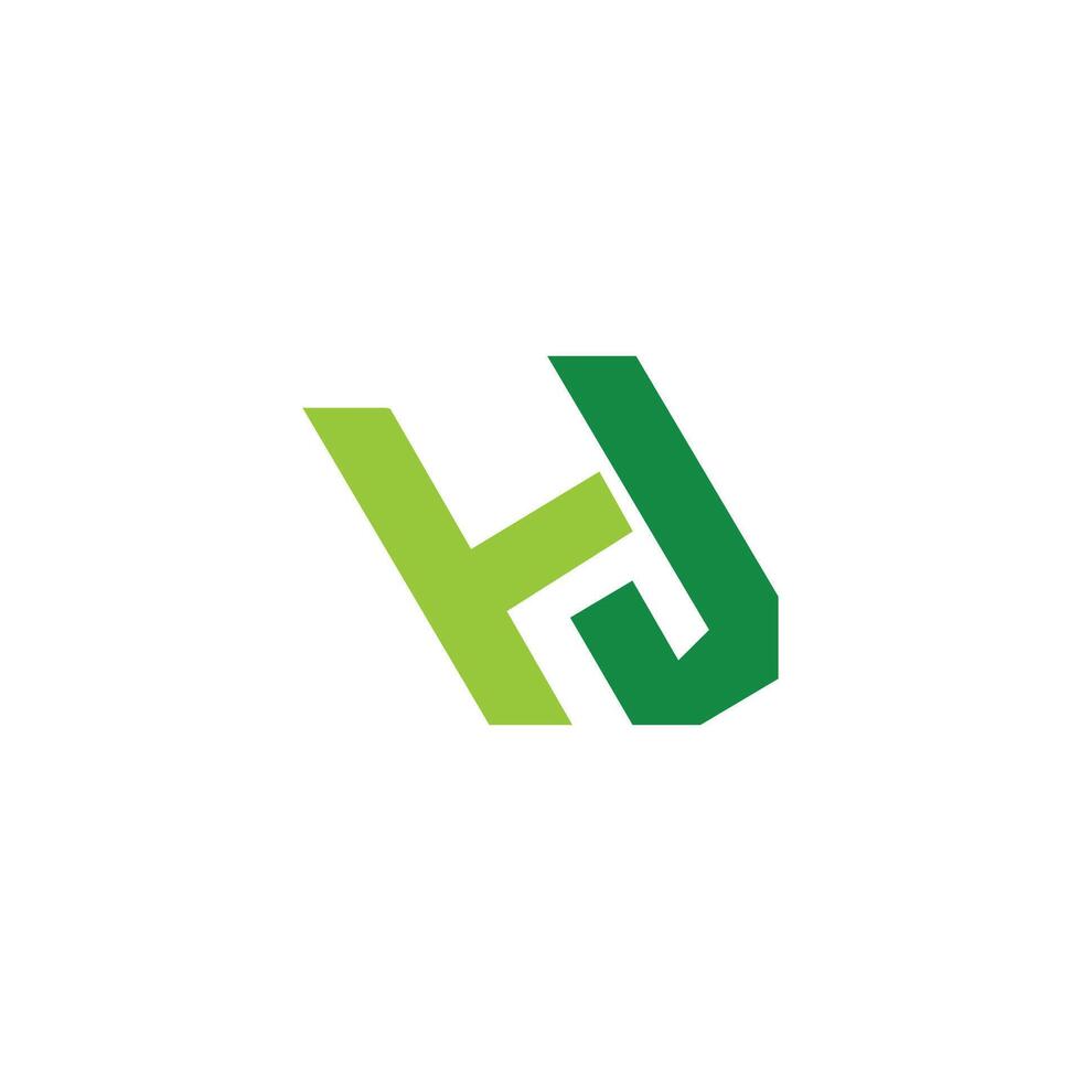 hj, jh, h en j abstract eerste monogram brief alfabet logo ontwerp. vector