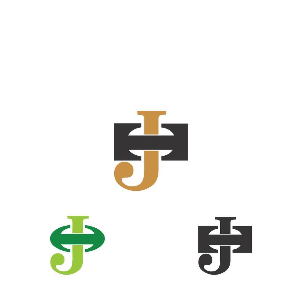 hj, jh, h en j abstract eerste monogram brief alfabet logo ontwerp. vector