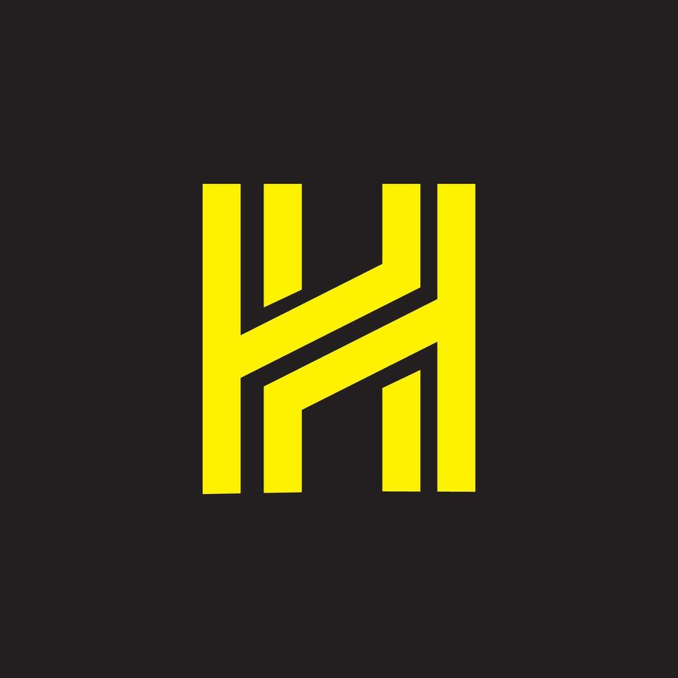 eerste brief hh logo of h logo vector ontwerp sjabloon