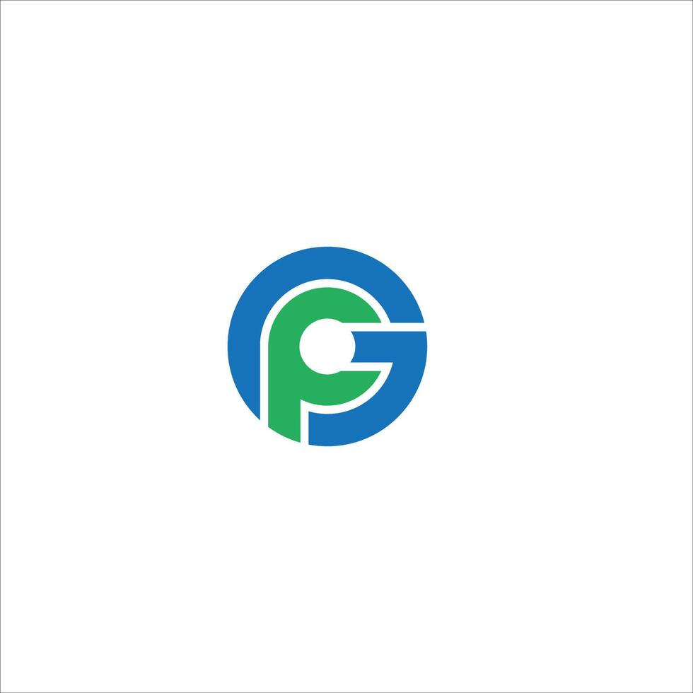 eerste brief gp of pag logo vector ontwerp