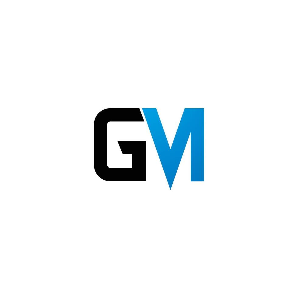 eerste brief gm of mg logo ontwerp sjabloon vector