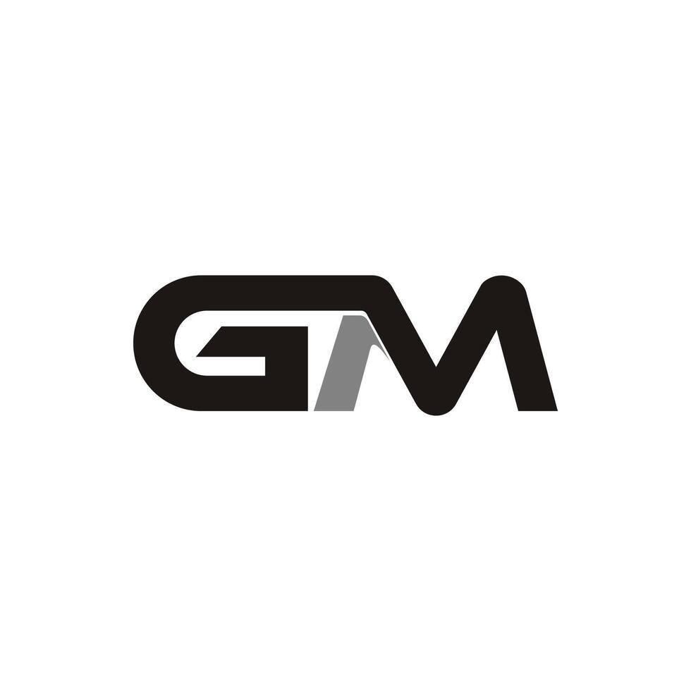 eerste brief gm of mg logo ontwerp sjabloon vector