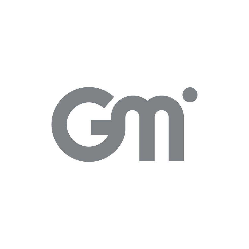 eerste brief gm of mg logo ontwerp sjabloon vector