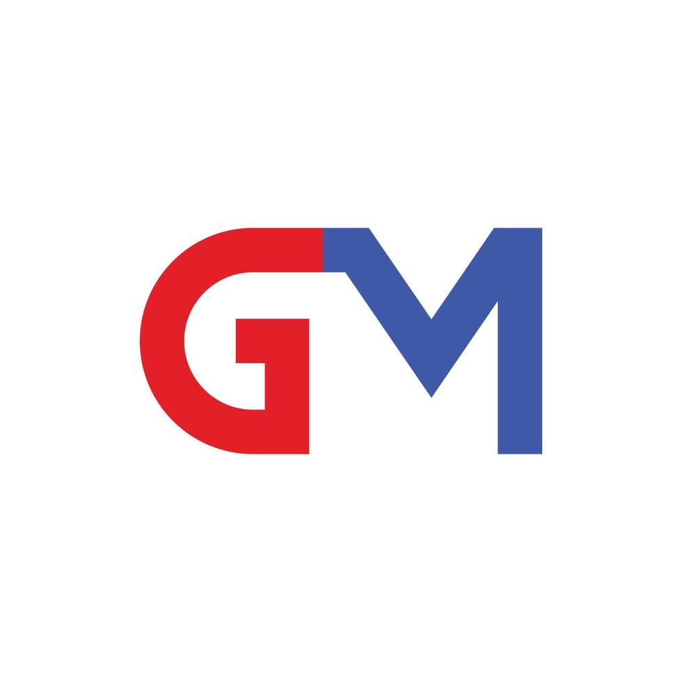 eerste brief gm of mg logo ontwerp sjabloon vector