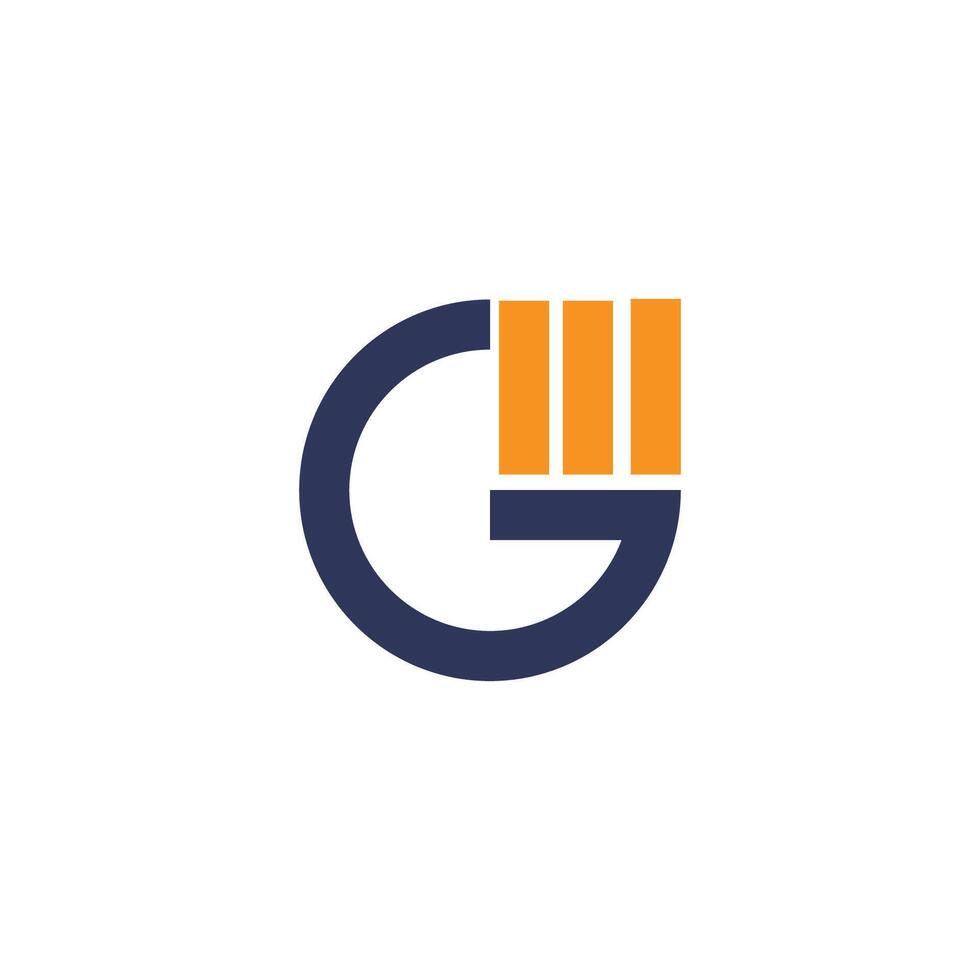 eerste brief gm of mg logo ontwerp sjabloon vector