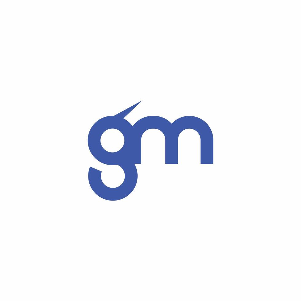 eerste brief gm of mg logo ontwerp sjabloon vector