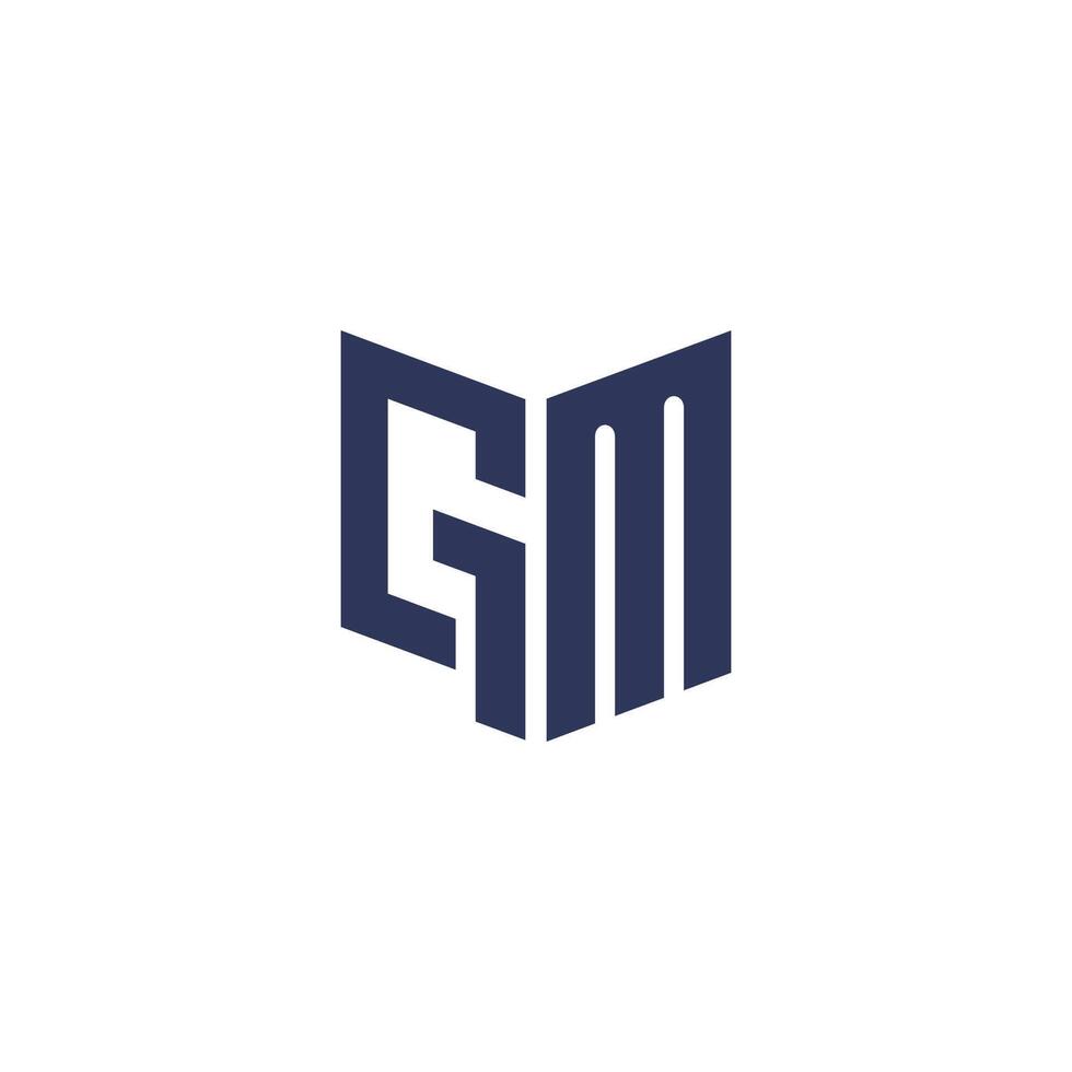 eerste brief gm of mg logo ontwerp sjabloon vector