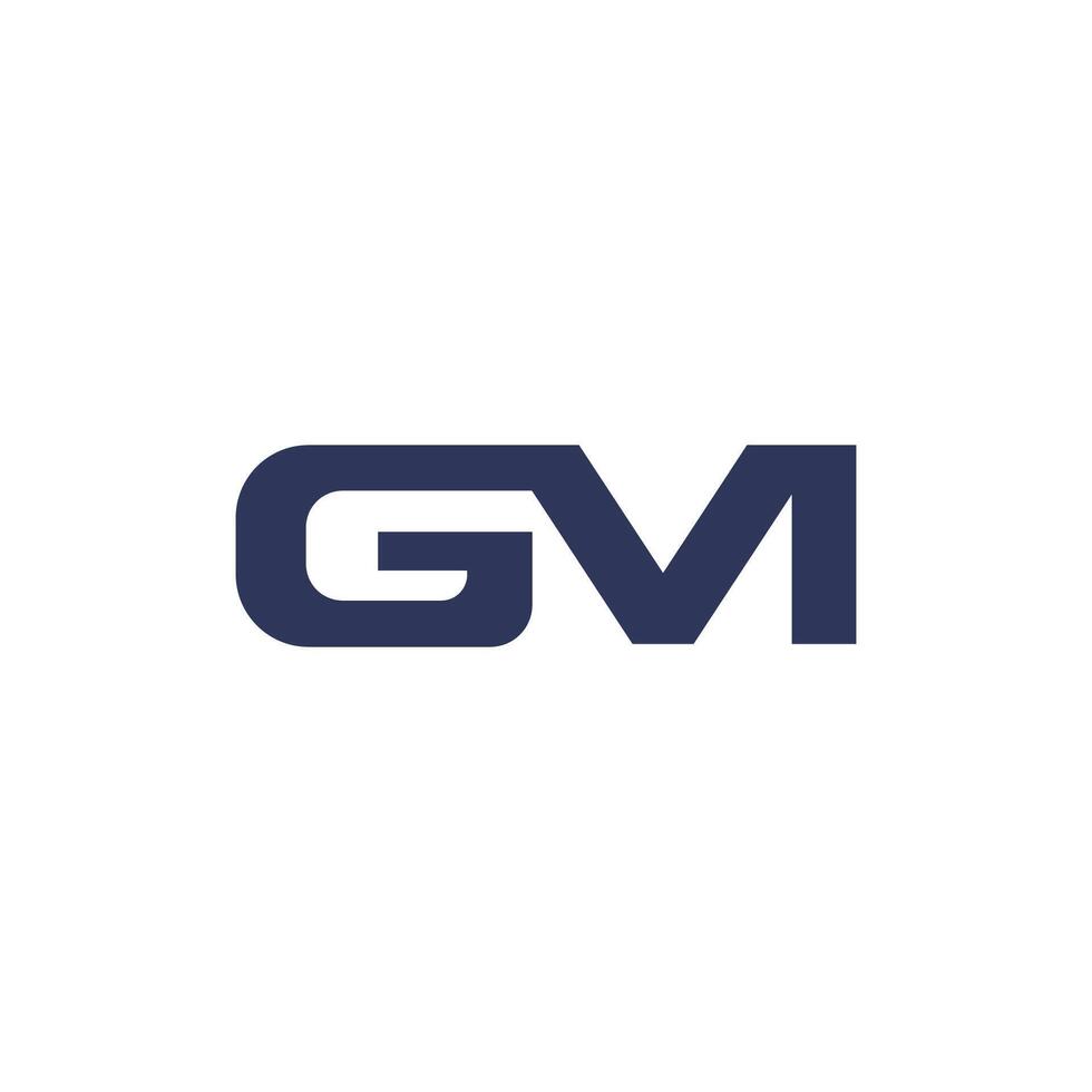 eerste brief gm of mg logo ontwerp sjabloon vector