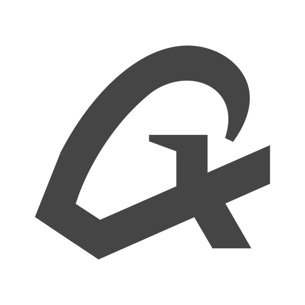 alfabet letters initialen monogram logo kg, gk, k en g vector