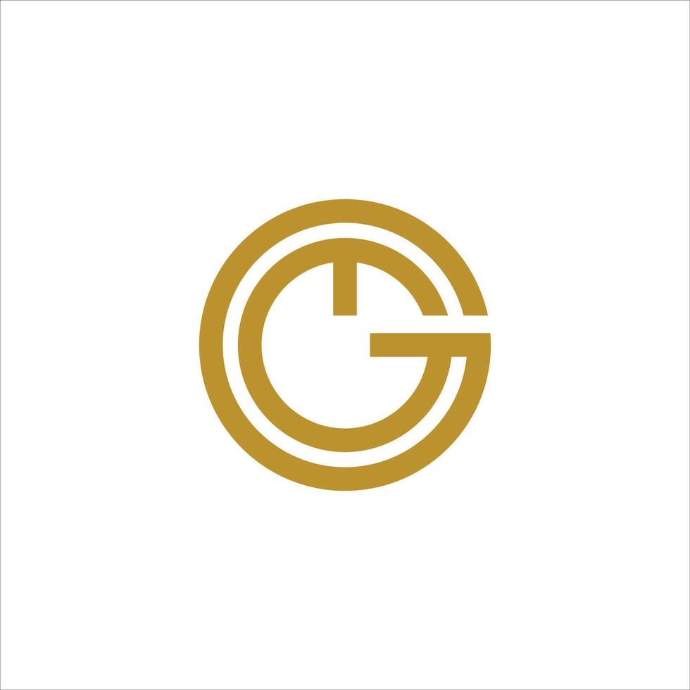 eerste brief g logo vector ontwerp.