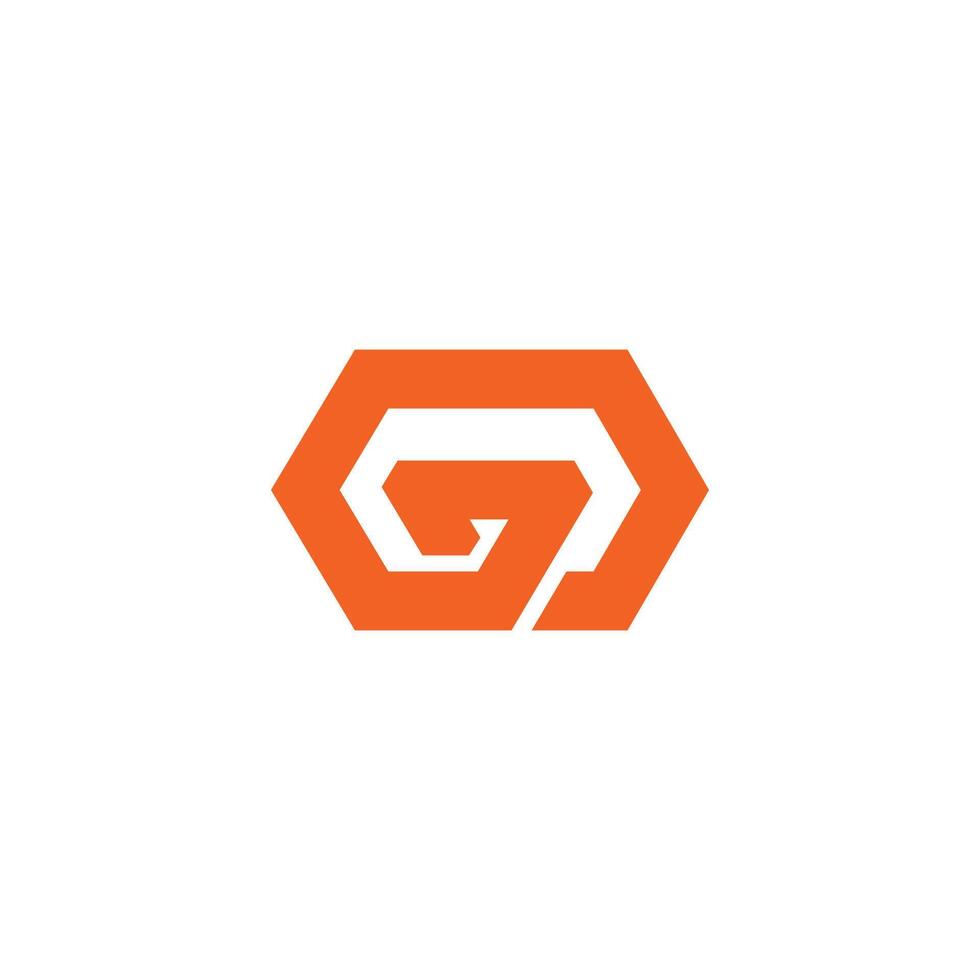 eerste brief g logo vector ontwerp.