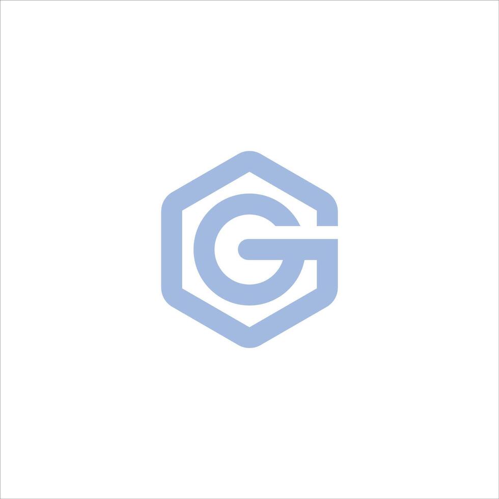 eerste brief g logo vector ontwerp.