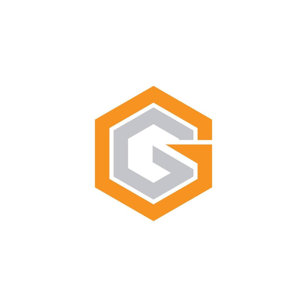 eerste brief g logo vector ontwerp.