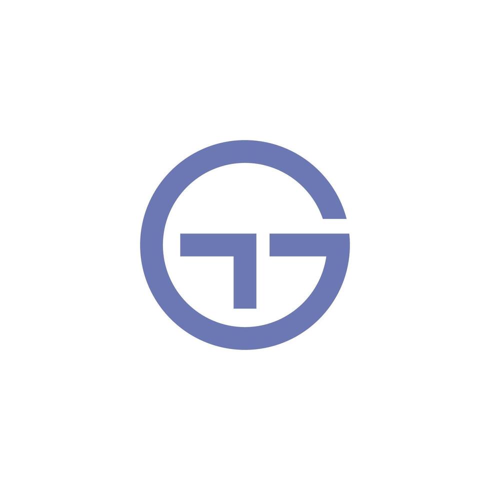 eerste brief g logo vector ontwerp.