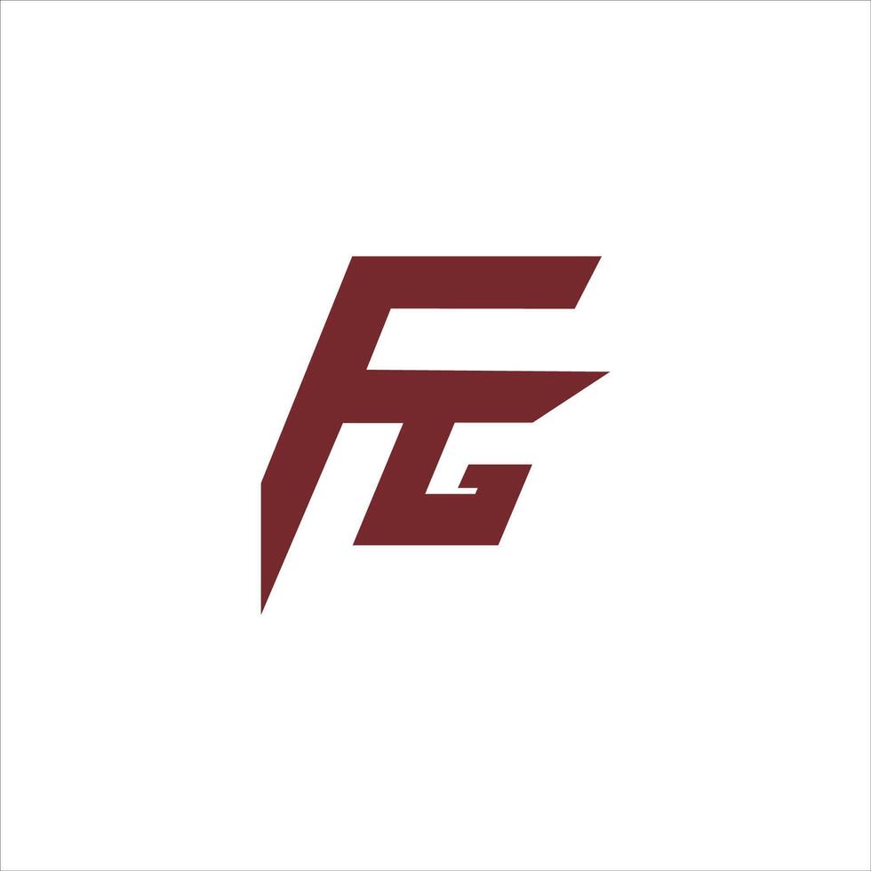 eerste brief fg logo of vriendin logo vector ontwerp sjabloon
