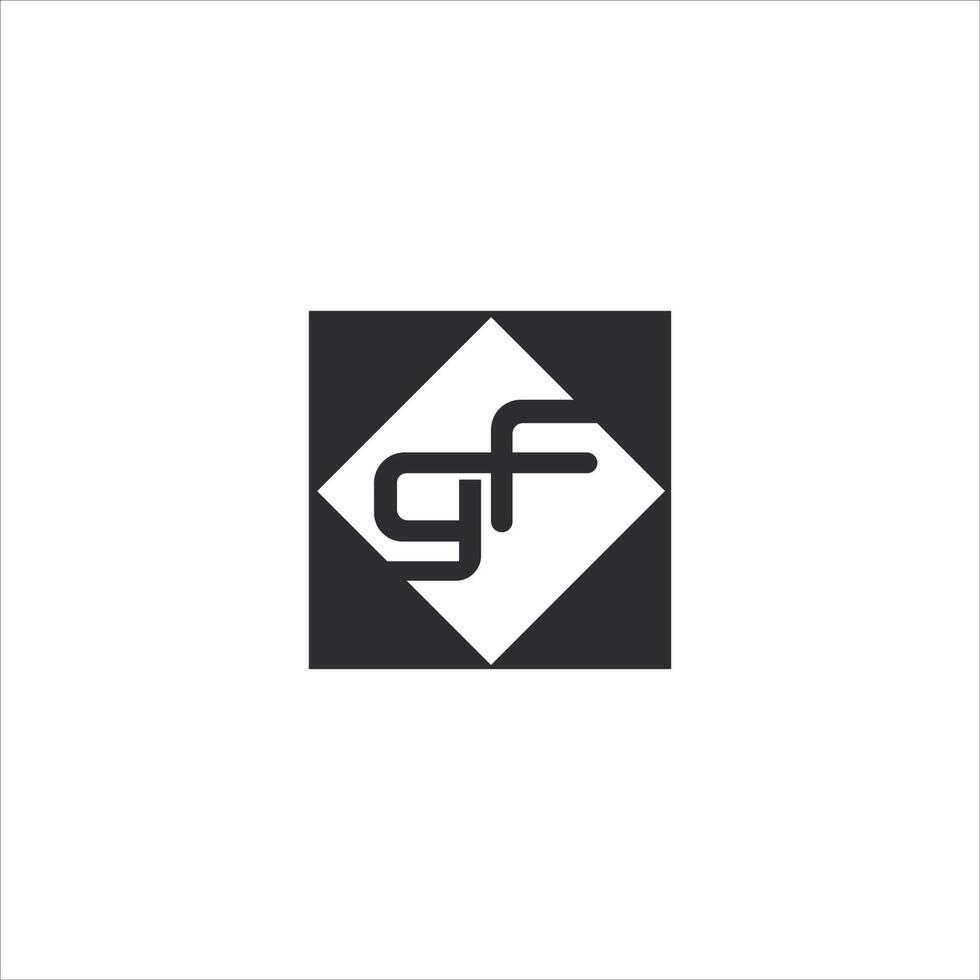eerste brief fg logo of vriendin logo vector ontwerp sjabloon