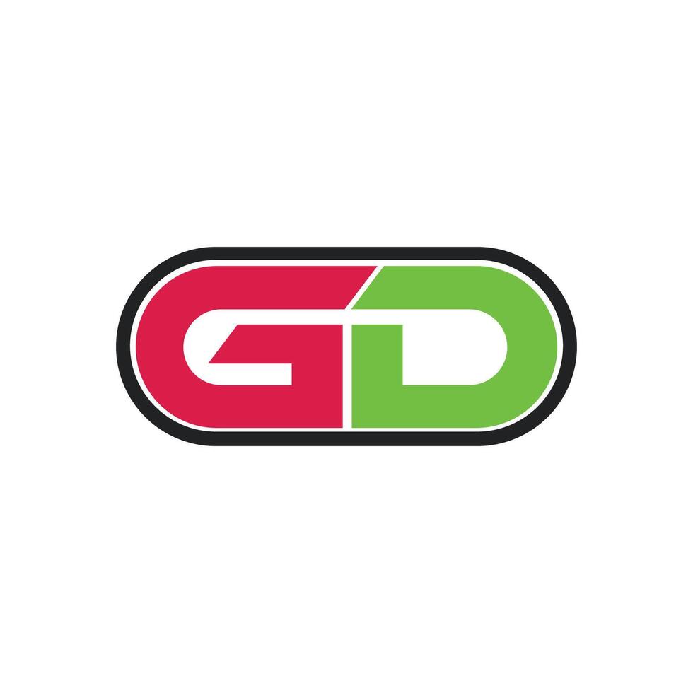 eerste brief gd of dg logo vector ontwerp sjabloon