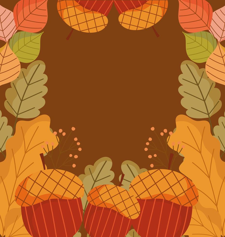 herfst grens decoratie vector