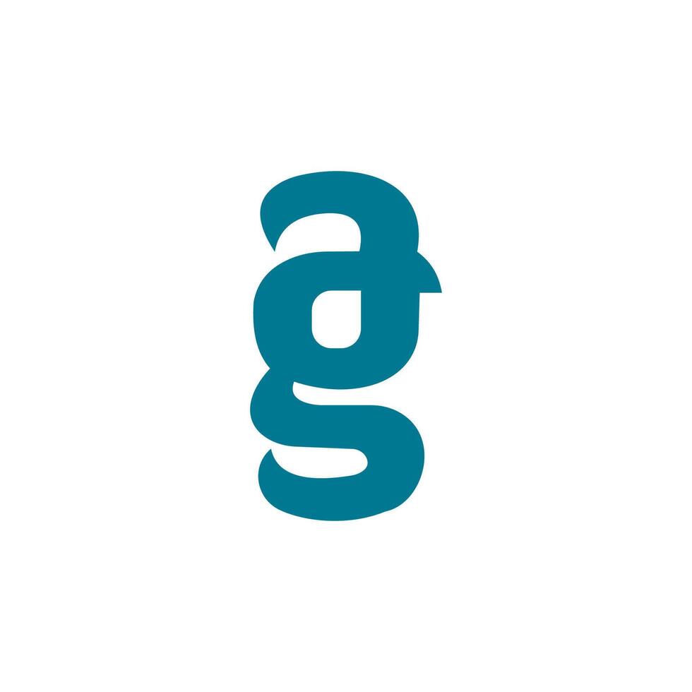 eerste brief ag of ga logo ontwerp sjabloon vector