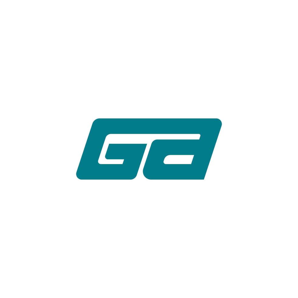 eerste brief ag of ga logo ontwerp sjabloon vector